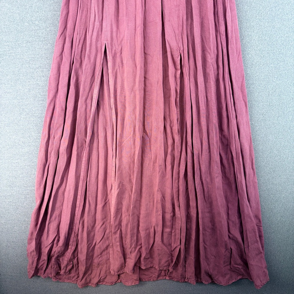 Raviya Extratropical Maxi Dress Small Mauve Smocked Ruffle Boho Prairie Western - Picture 3 of 9